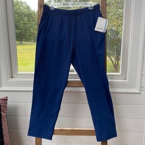 NWT Jockey Sport Blue capri lightweight joggers with drawstring